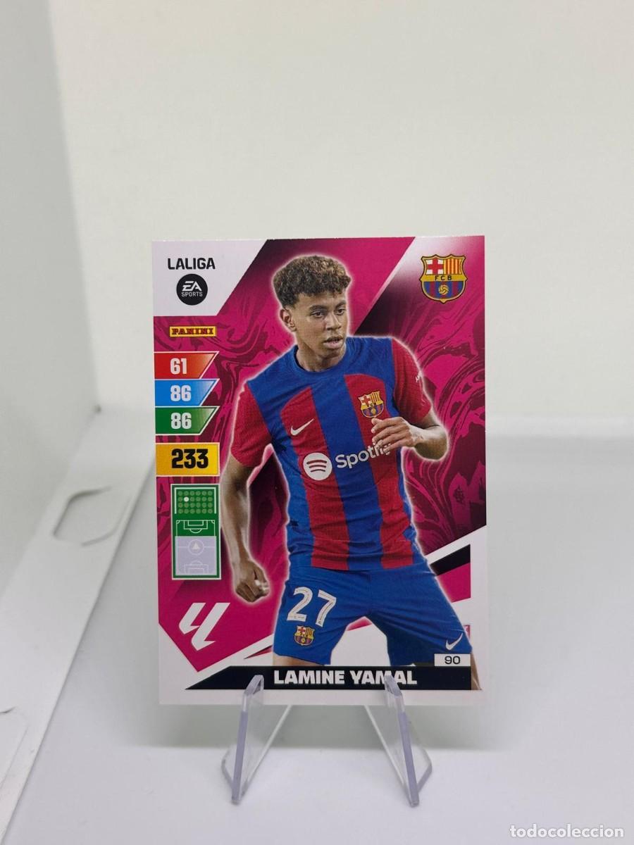Cromos de f&uacute;tbol: Rookie Lamine Yamal #90 FC Barcelona Panini Adrenalyn 2023 2024 5