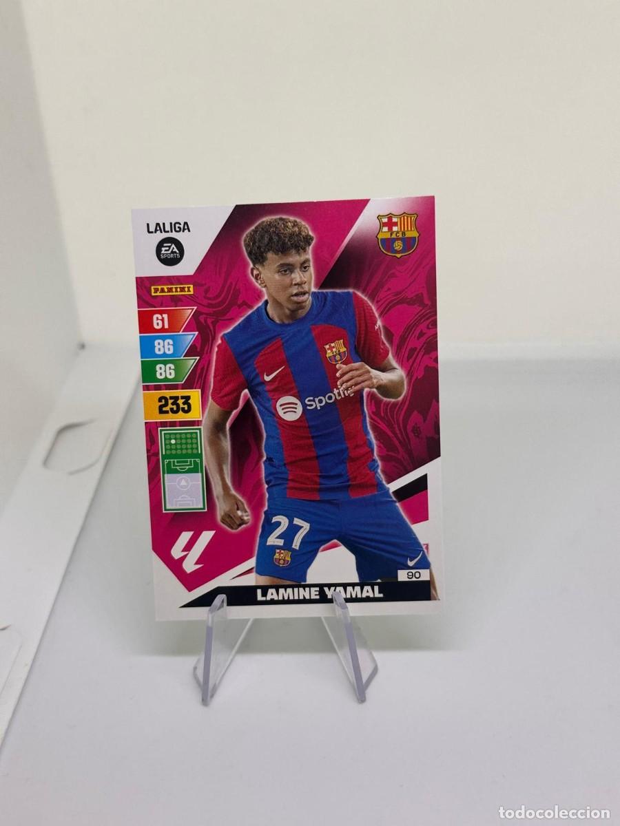 Cromos de f&uacute;tbol: Rookie Lamine Yamal #90 FC Barcelona Panini Adrenalyn 2023 2024 6