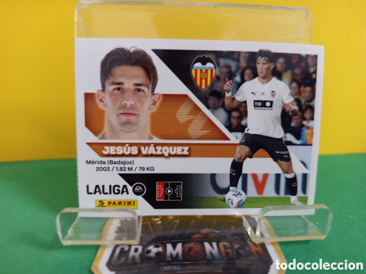 Cromos de f&uacute;tbol: ❇️ CROMO ⚽ 10.- JES&Uacute;S V&Aacute;ZQUEZ (VALENCIA) - COLECCIONES ESTE 2026/27 (PANINI) ❇️