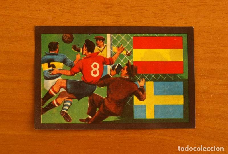 Cartes &agrave; collectionner de Football: Partidos Internacionales - Serie A N&ordm; 4 Espa&ntilde;a 2-Suecia 1 - A&ntilde;o 1920 - Chocolates Tupinamba