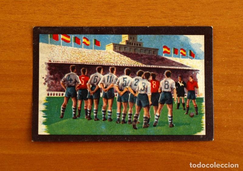 Football Stickers: Partidos Internacionales - Serie A N&ordm; 25 - Portugal 2-Espa&ntilde;a 2 - A&ntilde;o 1941 - Chocolates Tupinamba