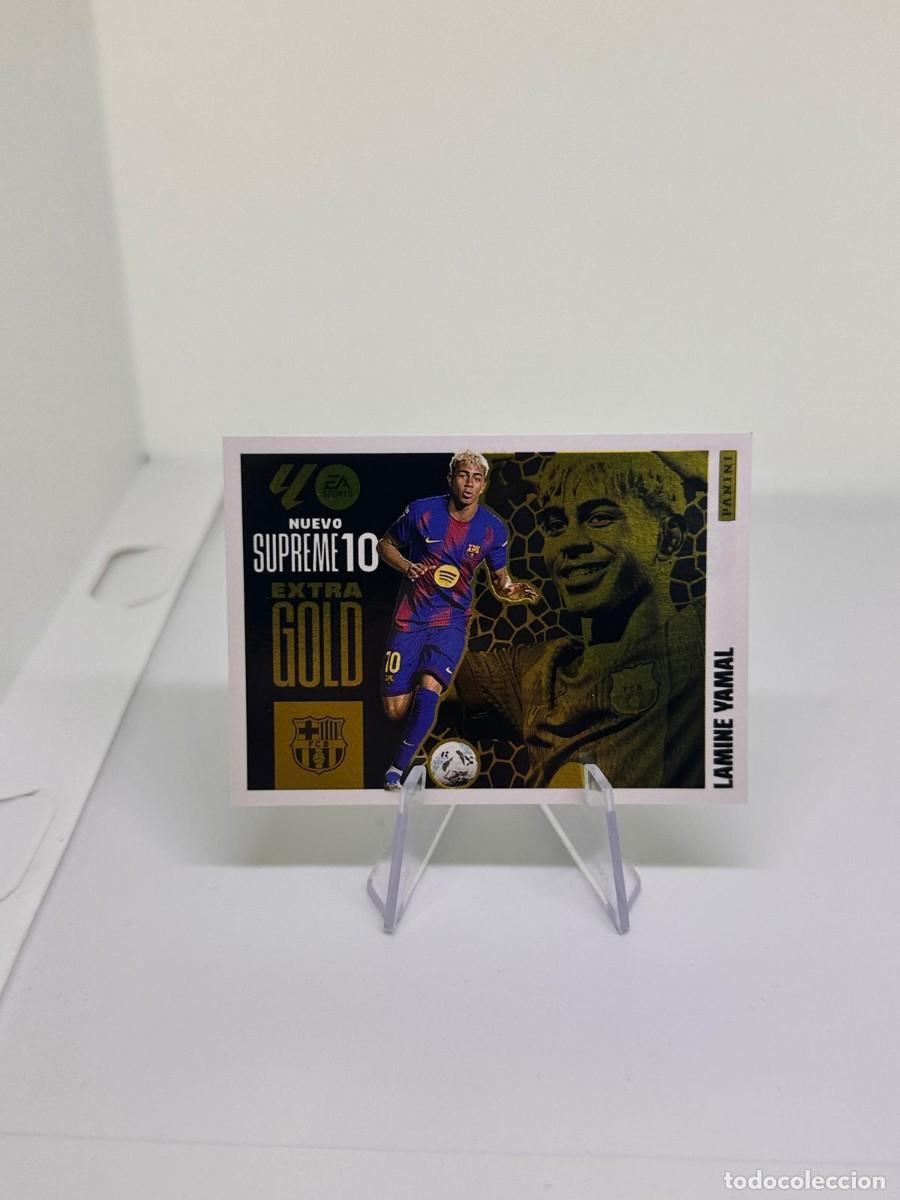 Cromos de f&uacute;tbol: Lamine Yamal FC Barcelona Panini Liga Este Supreme 10 Extra Gold 2025 26