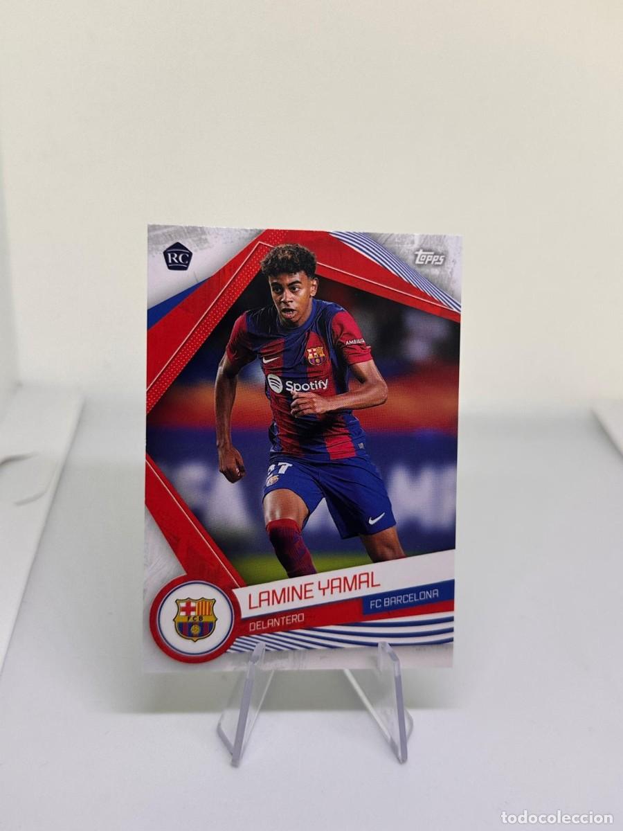 Cromos de f&uacute;tbol: Rookie Lamine Yamal FC Barcelona Topps Fan Set 2023 24