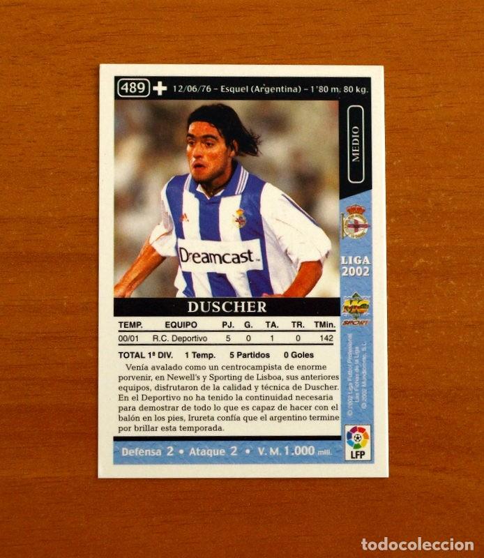 Cromos de Futebol: Deportivo la Coru&ntilde;a - N&ordm; 489 Duscher + - Mundicromo Las Fichas de la Liga 2001-2002, 01-02