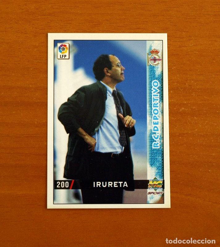Cromos de f&uacute;tbol: Deportivo La Coru&ntilde;a - N&ordm; 200 Irureta Entrenador - Mundicromo Las Fichas de la Liga 1998-1999-98-99