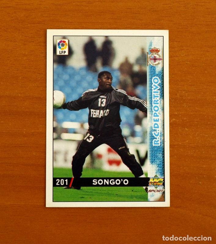 Cromos de f&uacute;tbol: Deportivo La Coru&ntilde;a - N&ordm; 201 Songo'o -Corregido - Mundicromo Las Fichas de la Liga 1998-1999-98-99