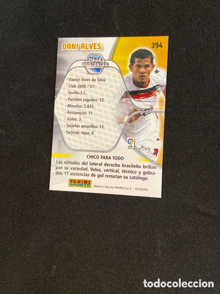 Cromos de f&uacute;tbol: DANI ALVES 394 ASISTENTES (SEVILLA) - Foto 2