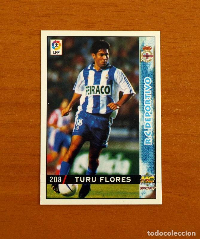 Cromos de f&uacute;tbol: Deportivo La Coru&ntilde;a - N&ordm; 208 Turu Flores - Mundicromo Las Fichas de la Liga 1998-1999-98-99