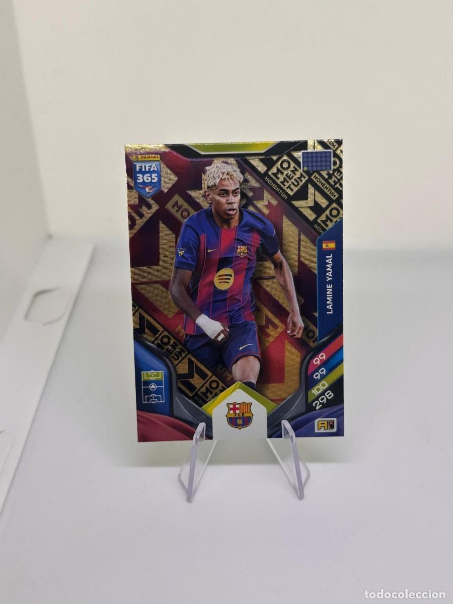 Cromos de f&uacute;tbol: Lamine Yamal FC Barcelona Panini Adrenalyn Fifa 365 Momentum 2025 26