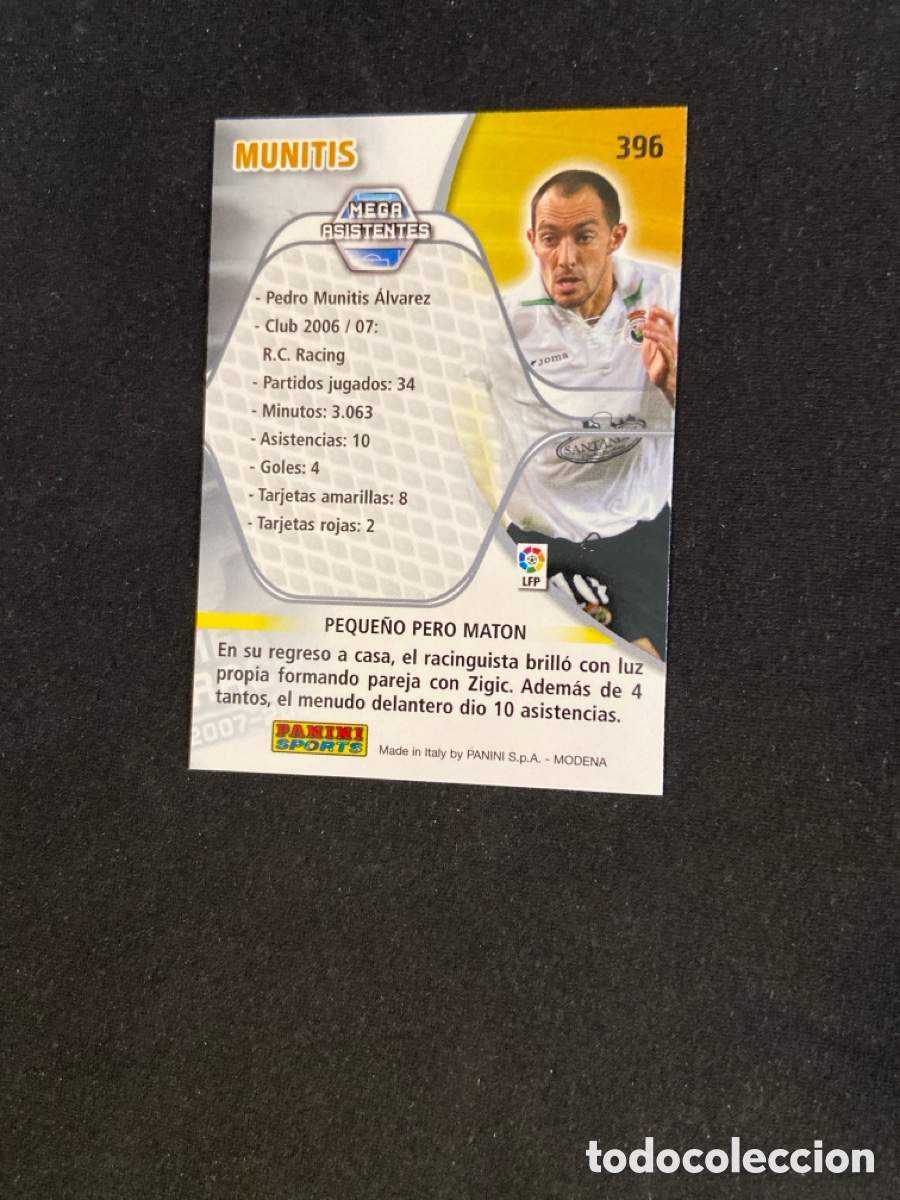Cromos de f&uacute;tbol: MUNITIS 396 ASISTENTES (RACING SANTANDER) - Foto 2
