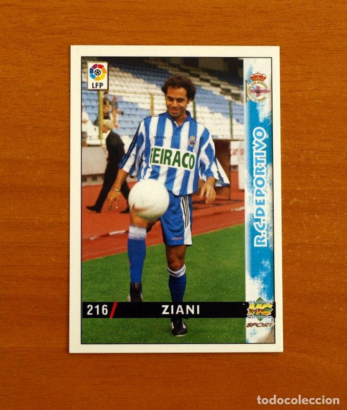 Cromos de f&uacute;tbol: Deportivo La Coru&ntilde;a - N&ordm; 216 Ziani - Mundicromo Las Fichas de la Liga 1998-1999-98-99
