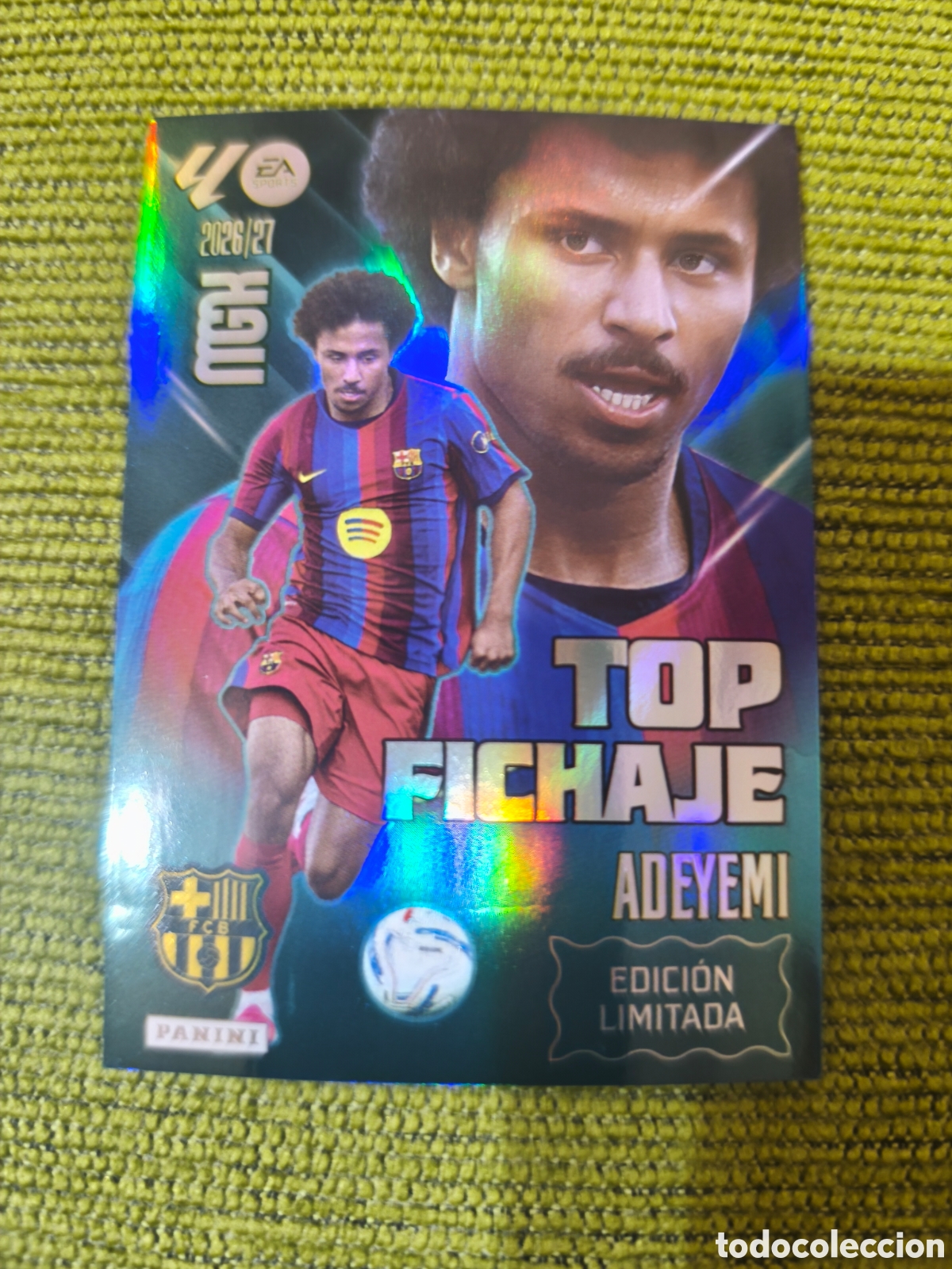 Cartes &agrave; collectionner de Football: ADEYEMI FC BARCELONA TOP FICHAJE EDICI&Oacute;N LIMITADA MEGACRACKS 2026/27