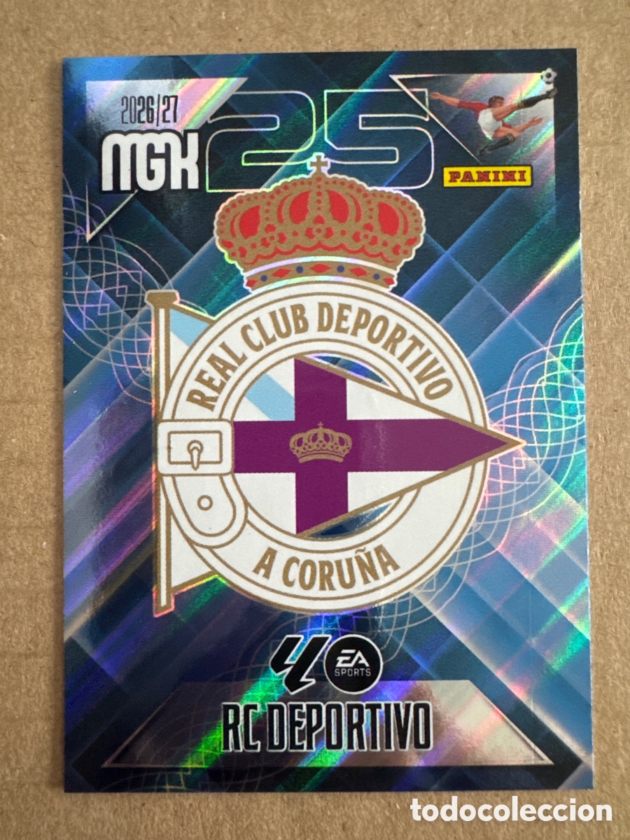 Cromos de f&uacute;tbol: # 127 Escudo Deportivo Coru&ntilde;a Megacracks 26 27 2026 2027
