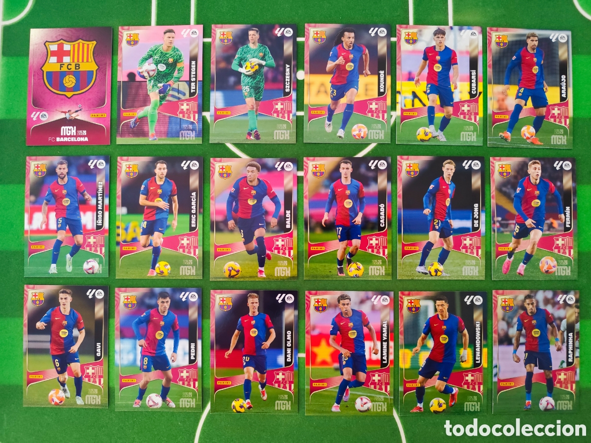 Cromos de f&uacute;tbol: Equipo Barcelona &rdquo;Lamine Yamal&rdquo; Megacracks 2025/26 MGK 25/26