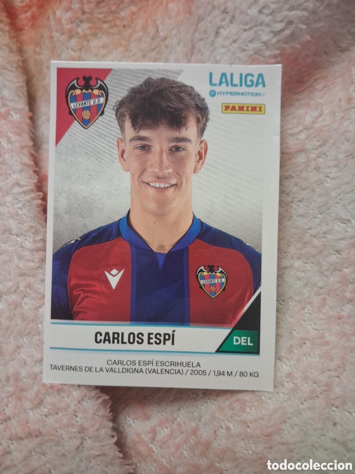Fu&szlig;ball-Sticker: # 284B Carlos Esp&iacute; Rookie Levante UD Liga Hypermotion 2024-25 Real Madrid