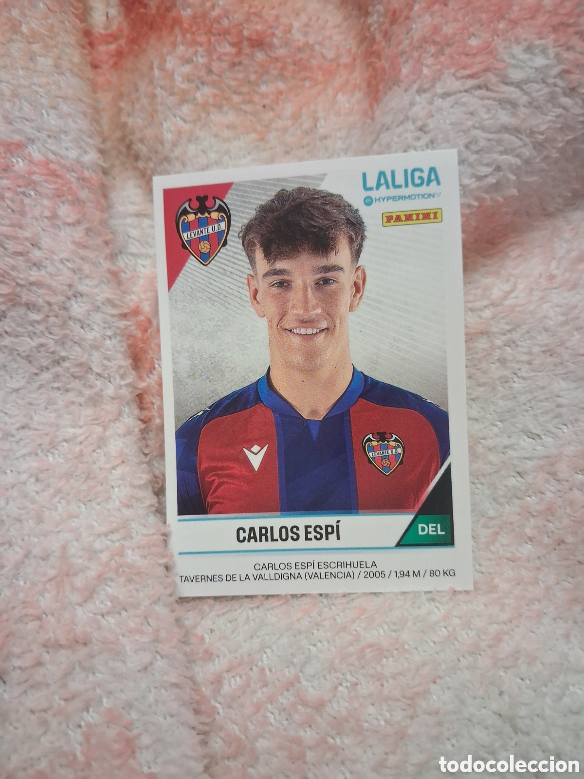 Fu&szlig;ball-Sticker: # 284B Carlos Esp&iacute; Rookie Levante UD Liga Hypermotion 2024-25 Real Madrid