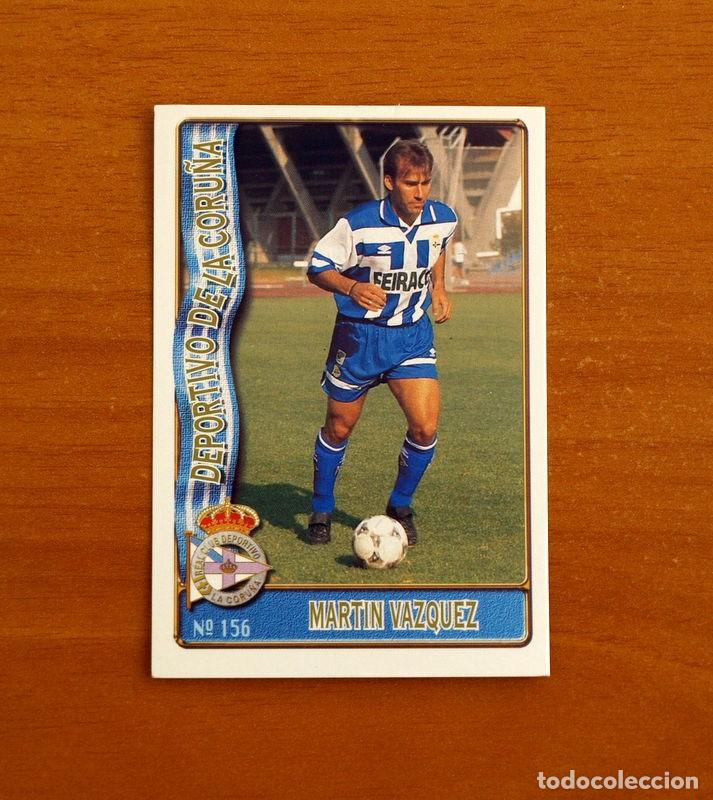 Cromos de Futebol: Deportivo Coru&ntilde;a -N&ordm; 156 Mart&iacute;n V&aacute;zquez -Mundicromo Las Fichas de la Liga de F&uacute;tbol 1996-1997-96-97