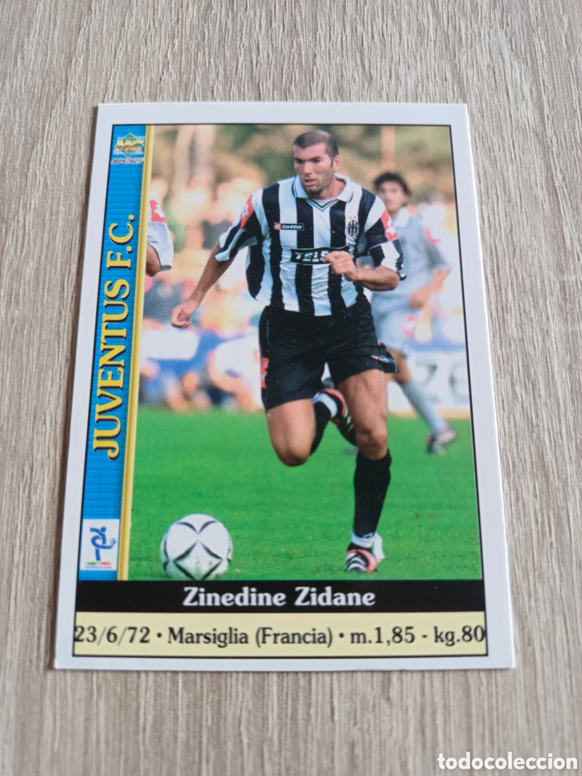 Cromos de f&uacute;tbol: ZINEDINE ZIDANE - JUVENTUS.TRADING CARD 2000-2001. NUM 164. EXCELENTE ESTADO. COMO NUEVO