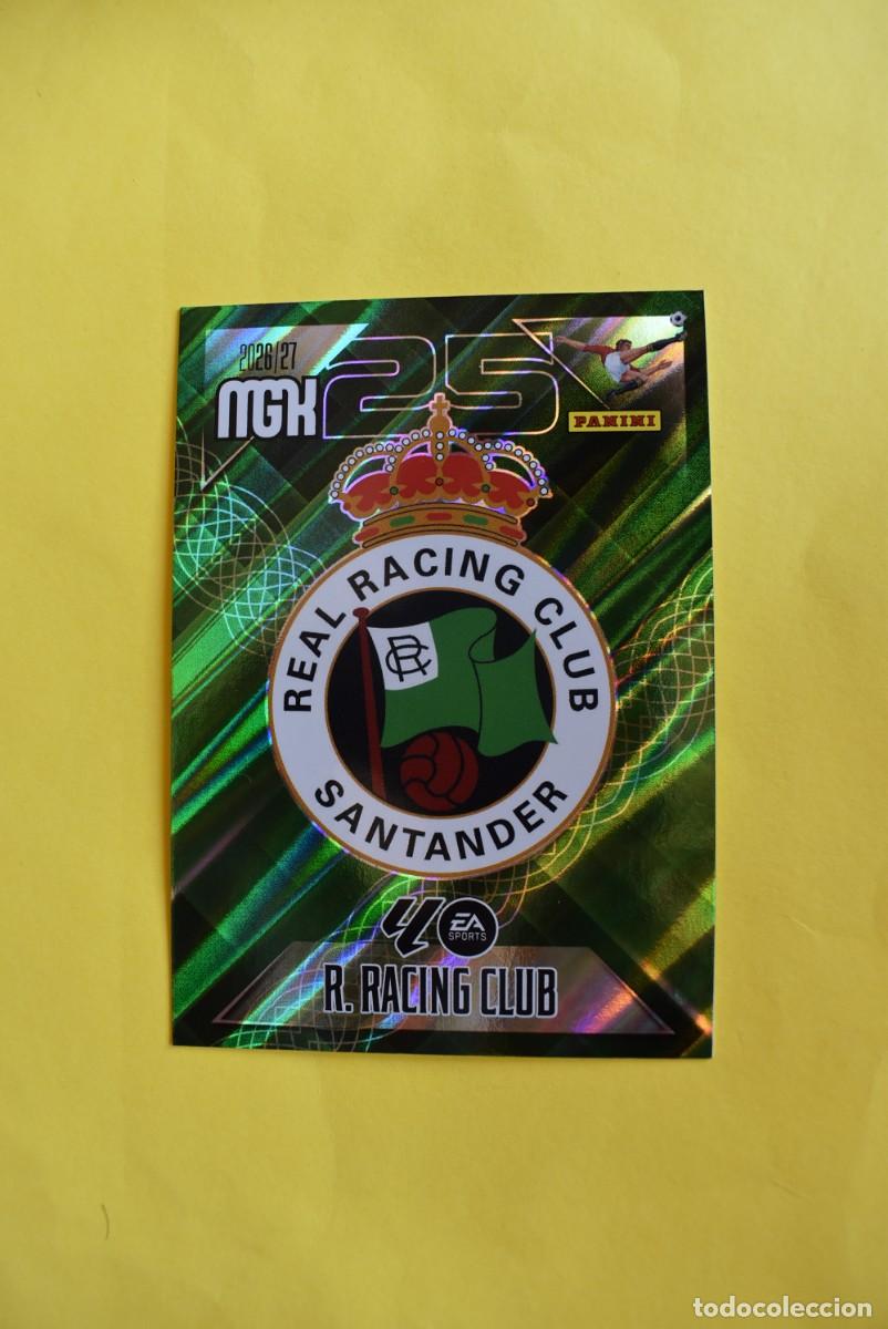 Cromos de f&uacute;tbol: Cromo La Liga. Megacracks. 2026 2027. 26 27. Escudo. Racing de Santander. N. &ordm; 271. Panini