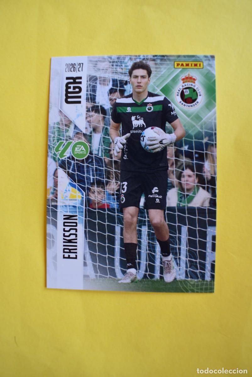 Cromos de f&uacute;tbol: Cromo La Liga. Megacracks. 2026 2027. 26 27. Eriksson. Racing de Santander. N. &ordm; 273. Panini