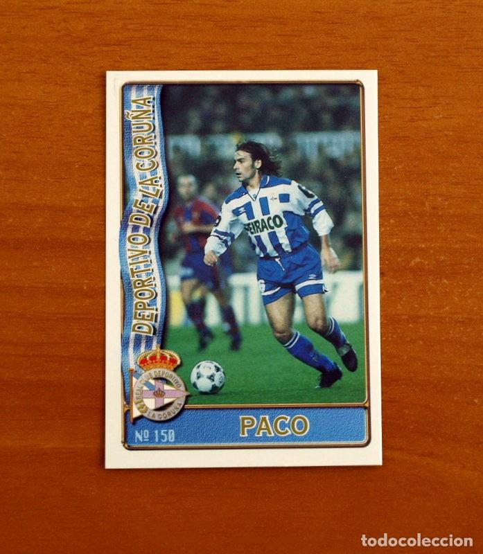 Cromos de f&uacute;tbol: Deportivo Coru&ntilde;a -N&ordm; 150 Paco J&eacute;mez -Mundicromo Las Fichas de la Liga de F&uacute;tbol 1996-1997-96-97
