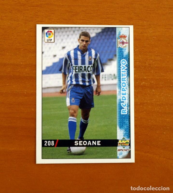 Football Stickers: Deportivo La Coru&ntilde;a - N&ordm; 208 Seoane - Baja - Mundicromo Las Fichas de la Liga 1998-1999-98-99