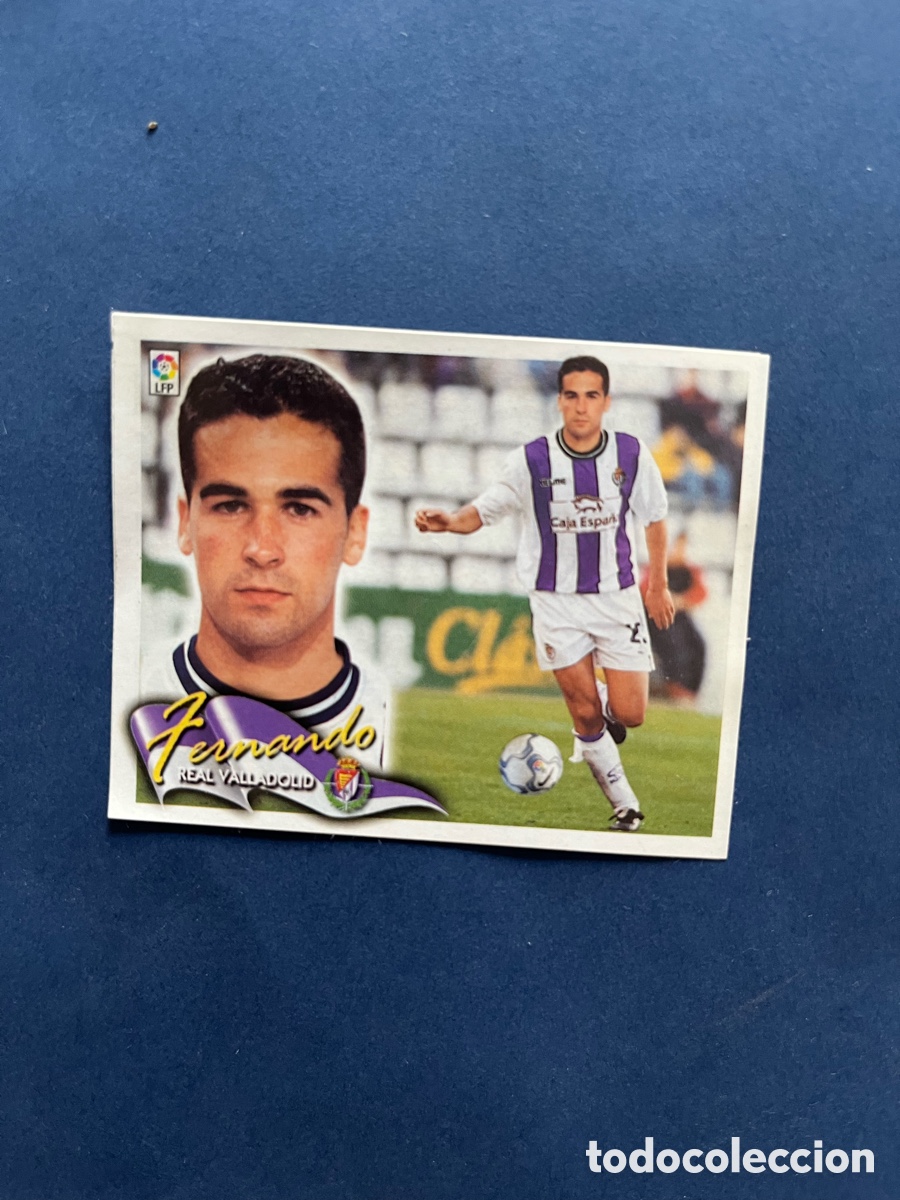 Football Stickers: Fernando Real Valladolid ( Fichaje 17 ) Este 2000-01 ( recuperado )