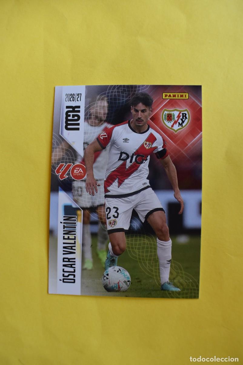 Cartes &agrave; collectionner de Football: Cromo La Liga. Megacracks. 2026 2027. 26 27. &Oacute;scar Valent&iacute;n. Rayo Vallecano. N. &ordm; 300. Panini