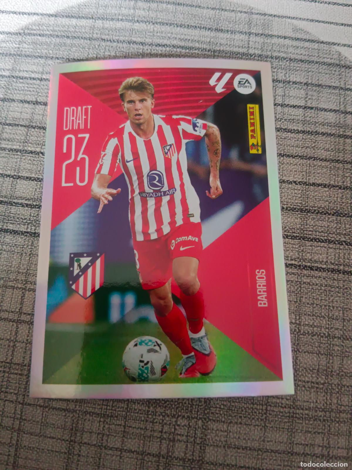Cromos de f&uacute;tbol: TEMPORADA 2026 2027 26 27 DRAFT 23 N&ordm;3 3 BARRIOS ATLETICO DE MADRID NUEVO