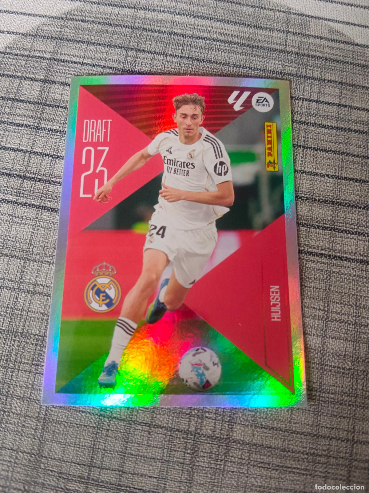 Cromos de f&uacute;tbol: TEMPORADA 2026 2027 26 27 DRAFT 23 N&ordm;10 10 HUIJSEN REAL MADRID NUEVO