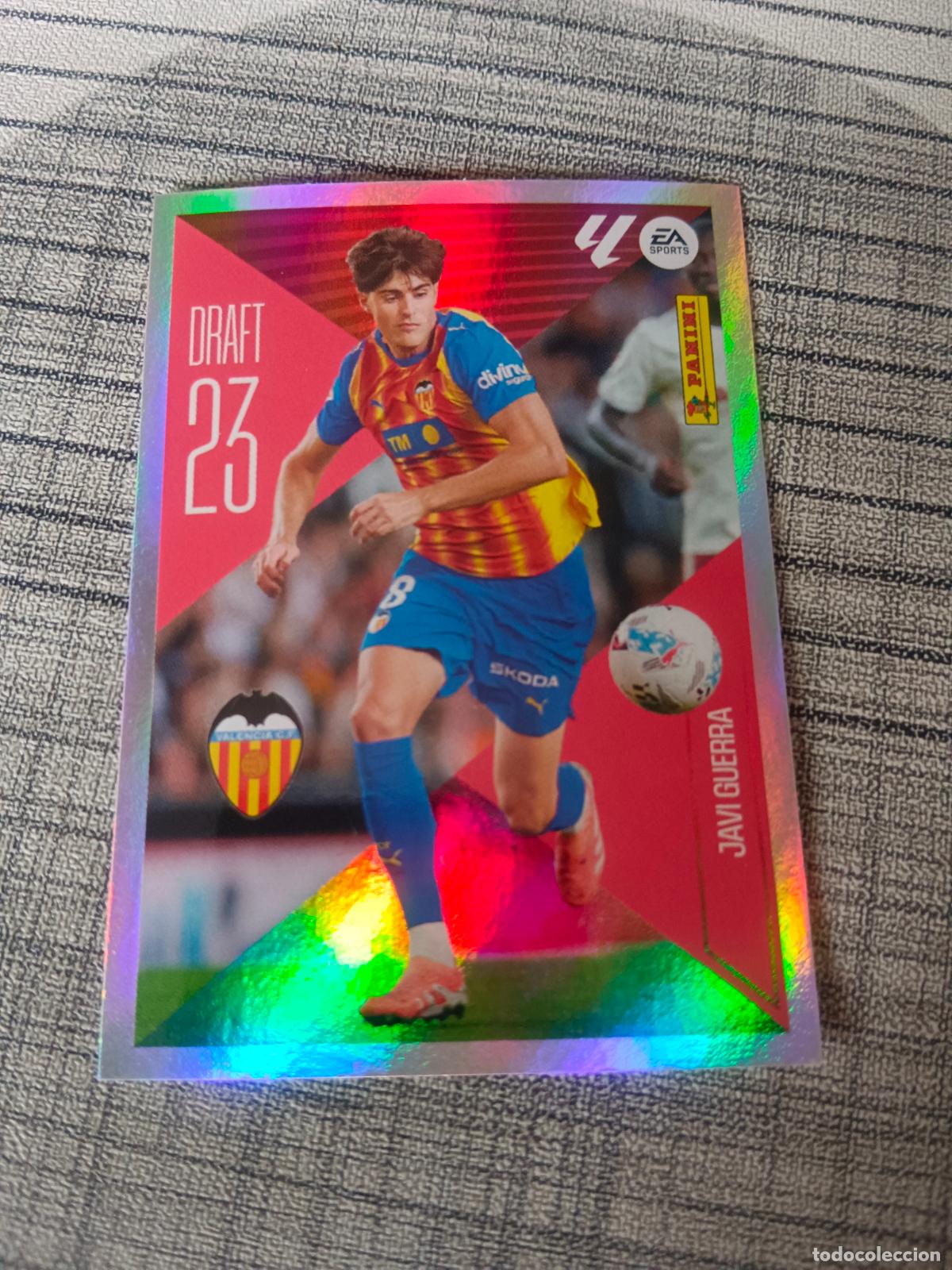 Cromos de f&uacute;tbol: TEMPORADA 2026 2027 26 27 DRAFT 23 N&ordm;12 12 JAVI GUERRA VALENCIA NUEVO
