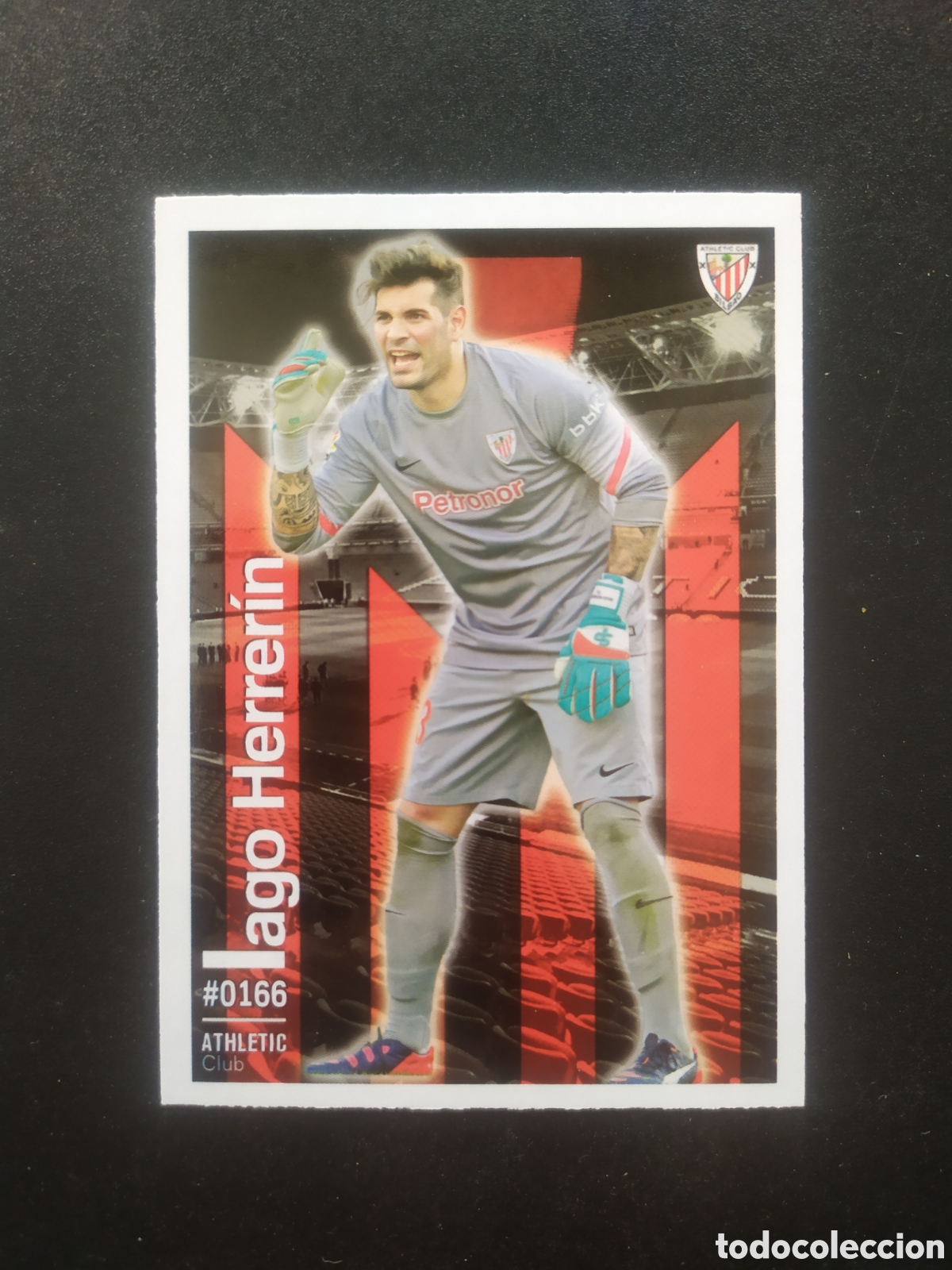 Cromos de f&uacute;tbol: Mundicromo fichas Liga 2015 2016 15 16 Iago Herrerin n&deg; 166 Athletic Bilbao