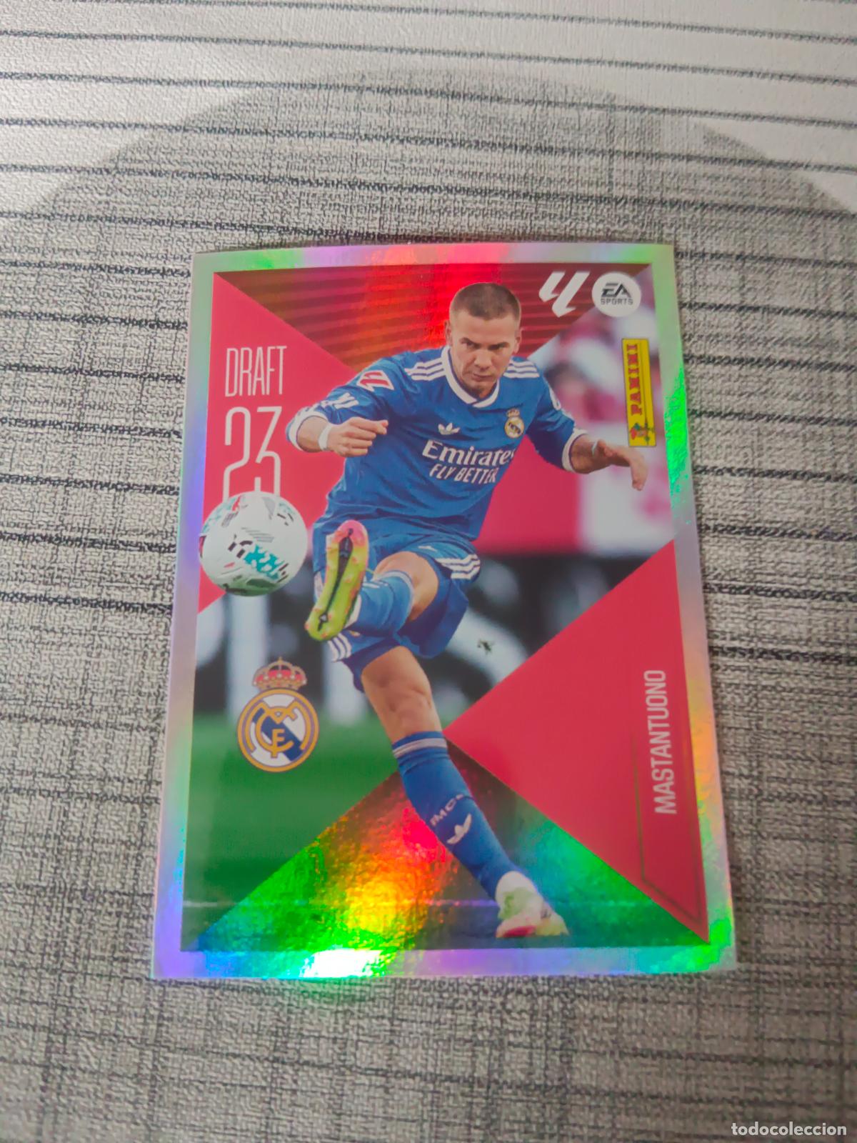 Cromos de f&uacute;tbol: TEMPORADA 2026 2027 26 27 DRAFT 23 N&ordm;16 16 MASTANTUONO REAL MADRID NUEVO