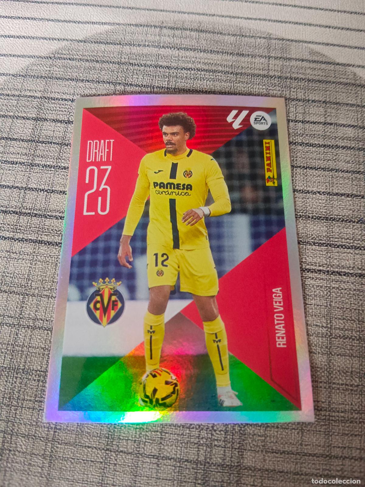 Cromos de f&uacute;tbol: TEMPORADA 2026 2027 26 27 DRAFT 23 N&ordm;20 20 RENATO VEIGA VILLARREAL NUEVO