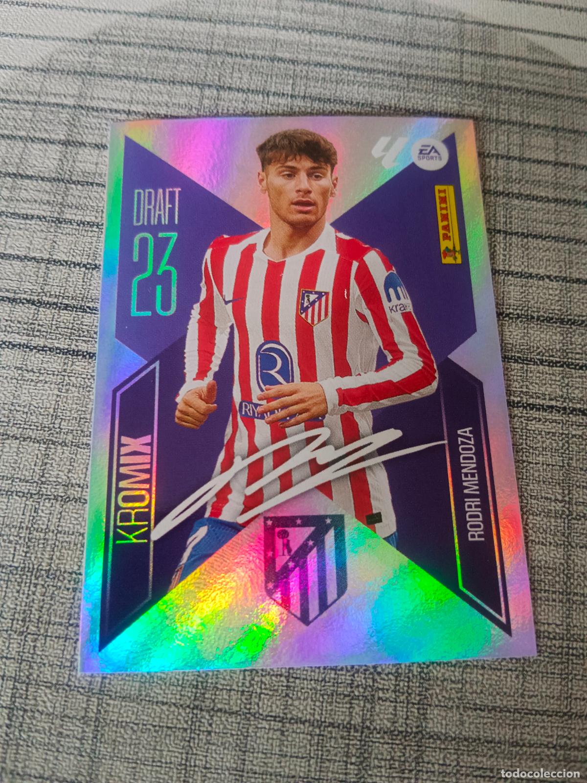 Football Stickers: TEMPORADA 2026 2027 26 27 KROMIX DRAFT 23 N&ordm;21 21 RODRI MENDOZA ATLETICO DE MADRID NUEVO