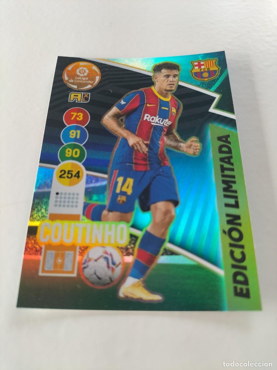 Cromos de f&uacute;tbol: 1 CROMO FICHA PANINI ADRENALYN TEMPORADA 20-21 2020-2021 F.C BARCELONA COUTINHO ( EDICI&Oacute;N LIMITADA