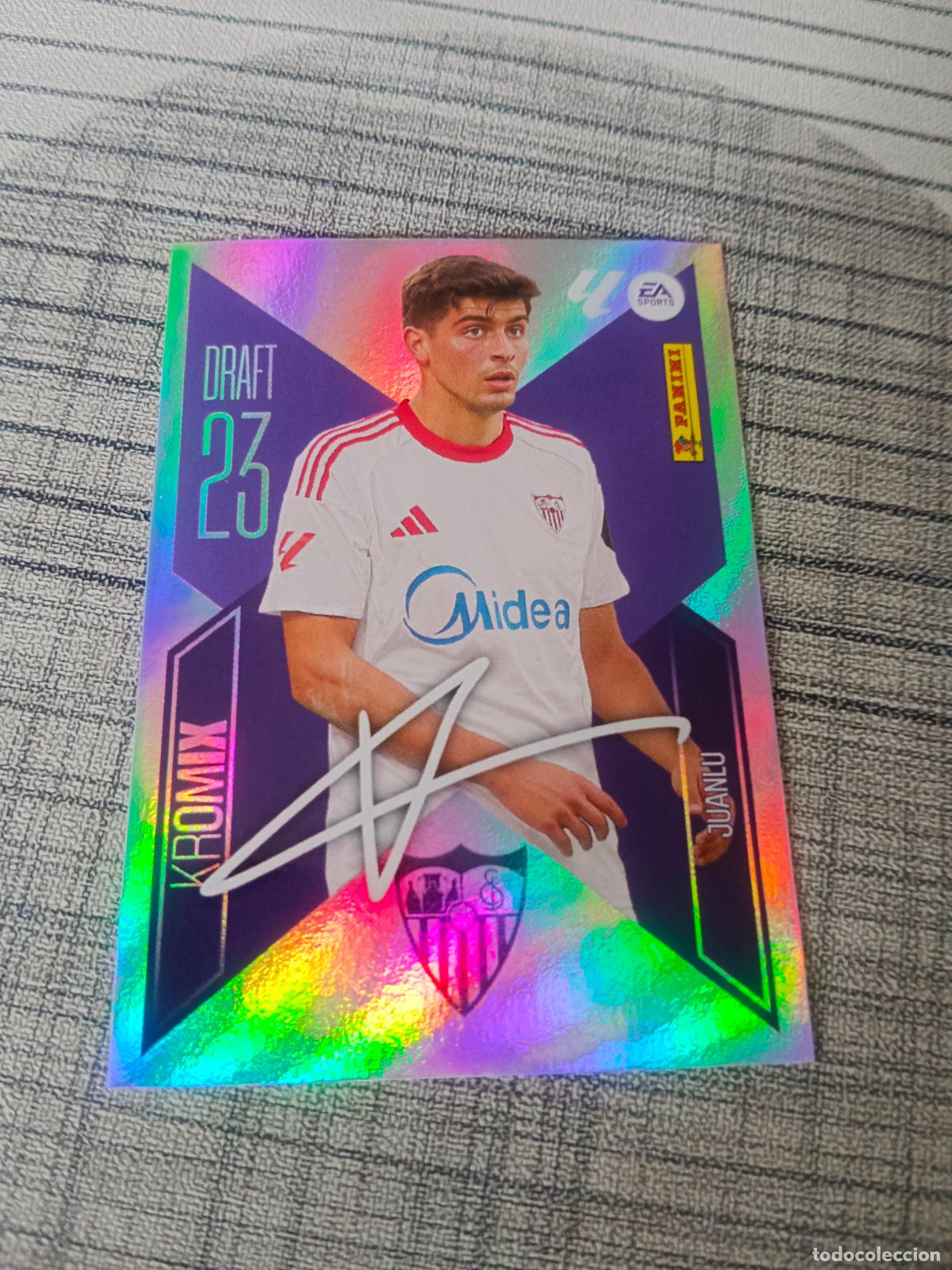 Football Stickers: TEMPORADA 2026 2027 26 27 KROMIX DRAFT 23 N&ordm;14 14 JUANLU SEVILLA NUEVO