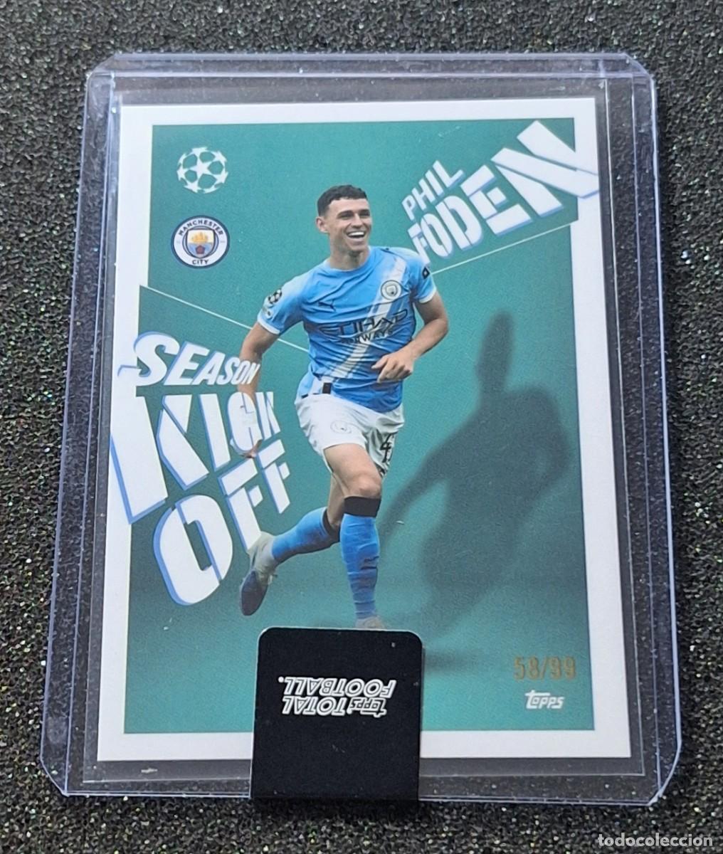 Cromos de f&uacute;tbol: Phil Foden Manchester City Topps Total Football Season Kick Off 58/99