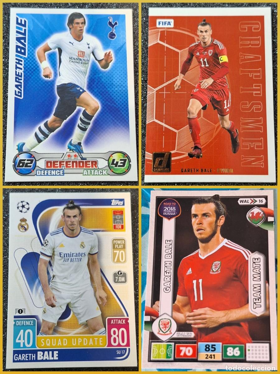 Cromos de f&uacute;tbol: Gareth Bale Tottenham Gales Real Madrid Panini Topps Lote 4 cards