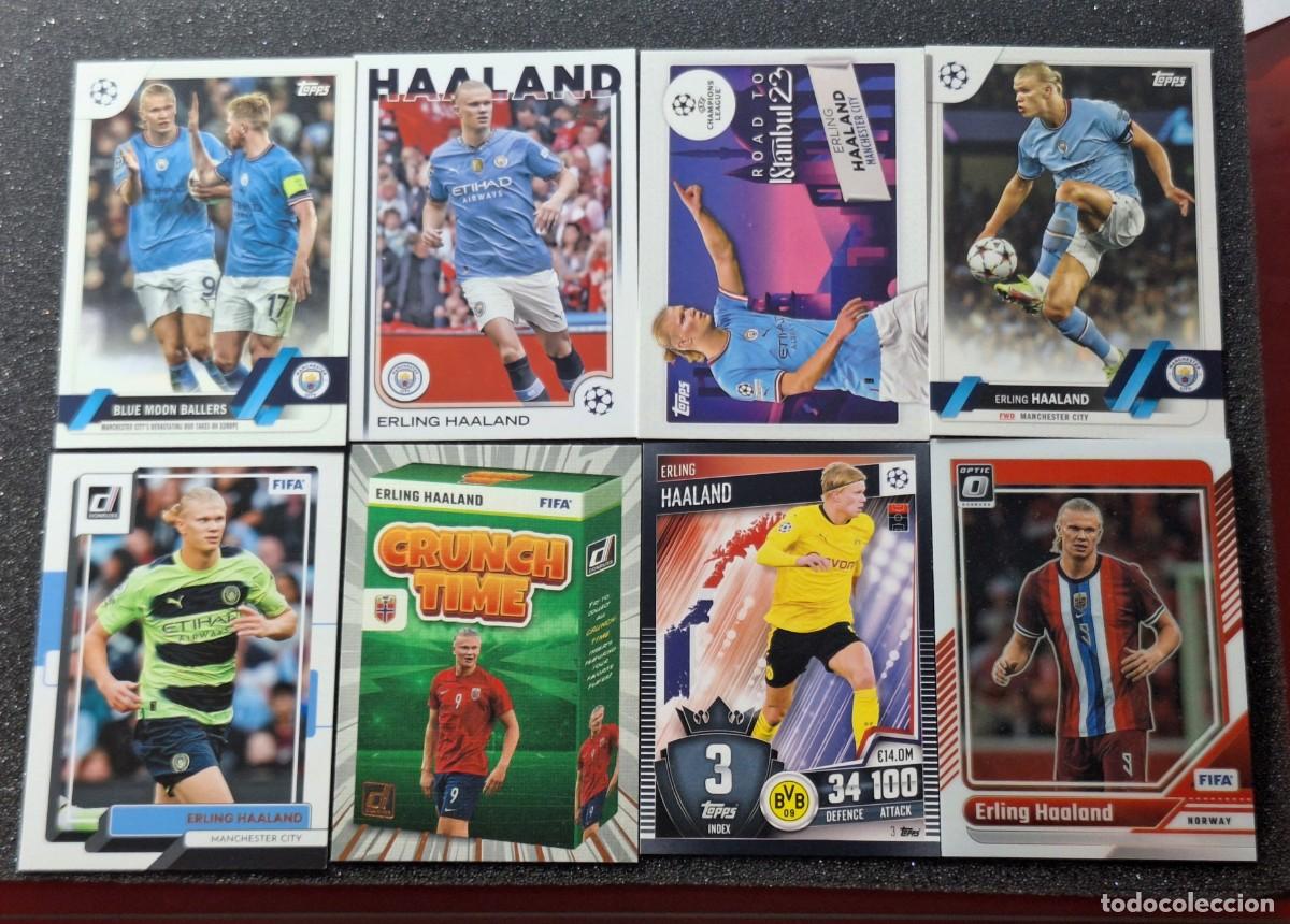 Cromos de f&uacute;tbol: Erling Haaland Manchester City Norway Borussia Dortmund Topps Panini Lote 8 cards