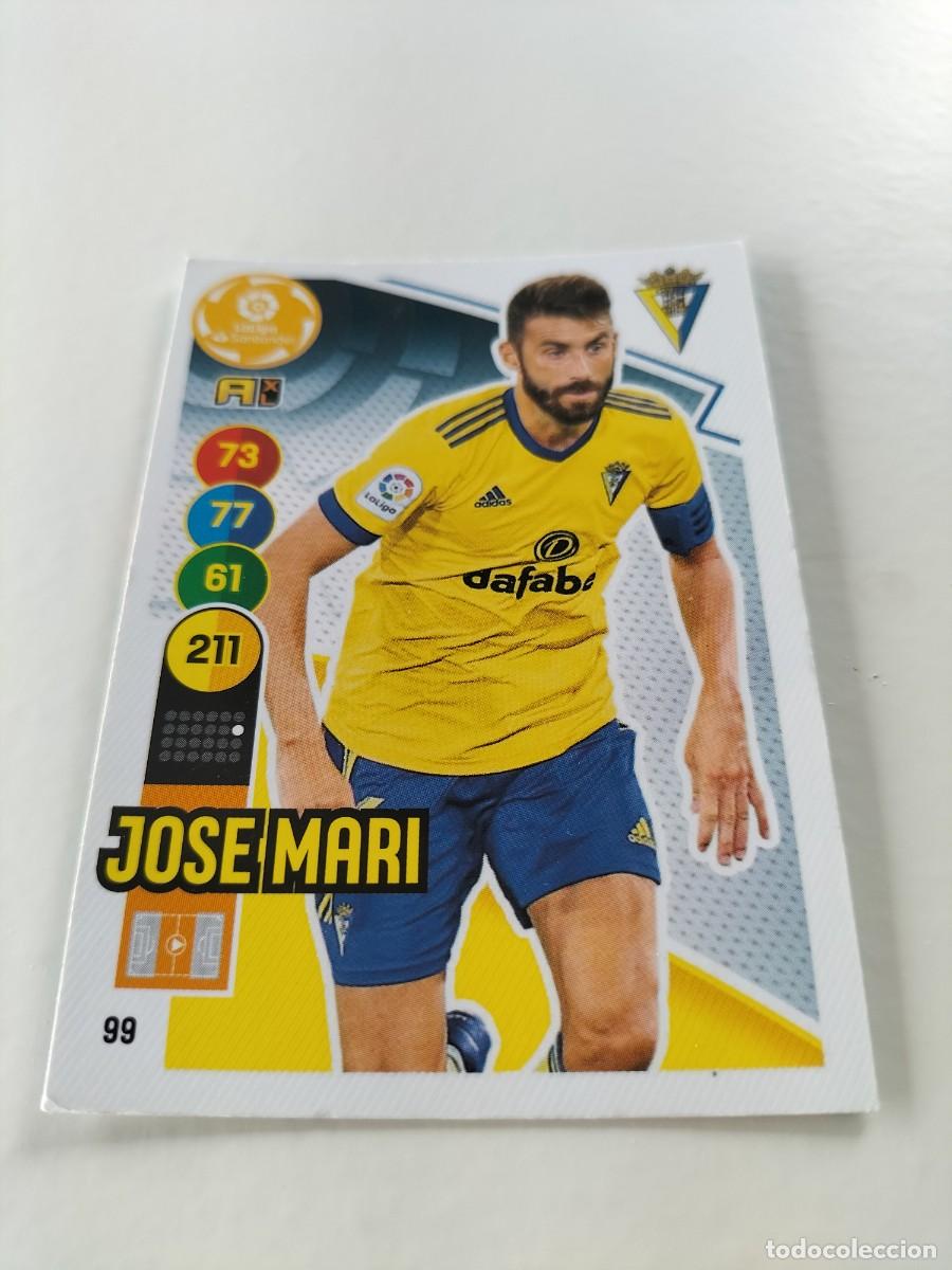 Cromos de f&uacute;tbol: 1 CROMO FICHA PANINI ADRENALYN TEMPORADA 20-21 2020-2021 CADIZ C.F JOSE MARI 99