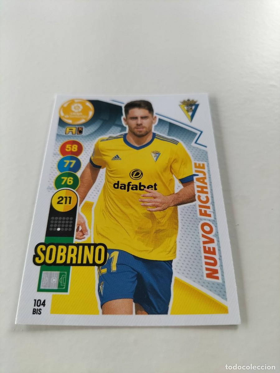 Cromos de f&uacute;tbol: 1 CROMO FICHA PANINI ADRENALYN TEMPORADA 20-21 2020-2021 CADIZ C.F SOBRINO 104 BIS NUEVO FICHAJE