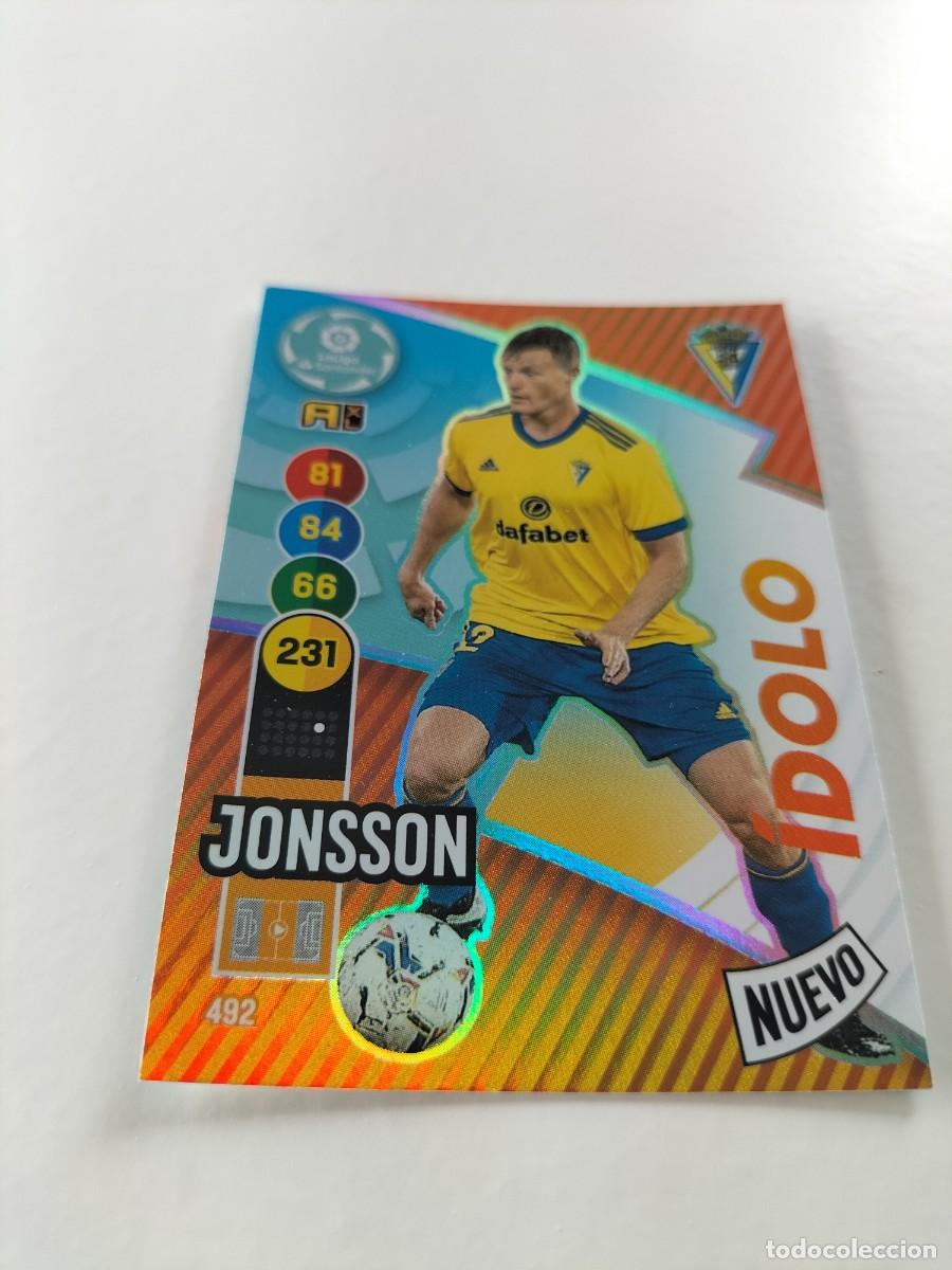 Cromos de f&uacute;tbol: 1 CROMO FICHA PANINI ADRENALYN TEMPORADA 20-21 2020-2021 CADIZ C.F JONSSON 492 NUEVO IDOLO