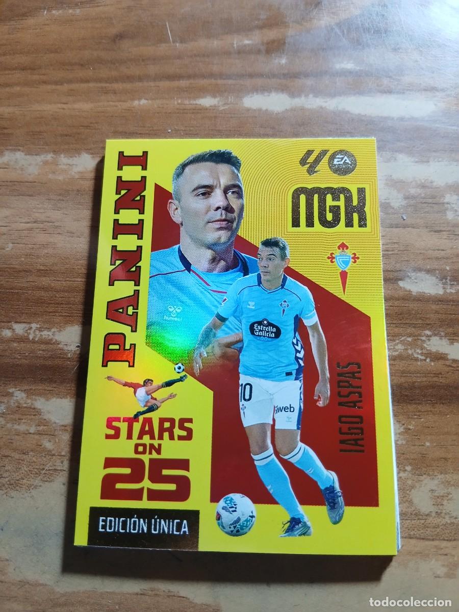 Cromos de f&uacute;tbol: CARD MEGACRACKS TEMPORADA 26/27: PANINI STARS ON 25 EDICI&Oacute;N &Uacute;NICA IAGO ASPAS, N&deg; 444