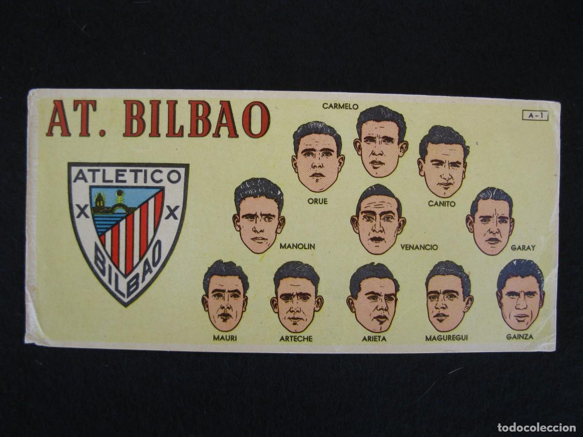 Cromos de f&uacute;tbol: FICHERO DEPORTIVO - ATHLETIC CLUB DE BILBAO - TEMPORADA 1953-54 - CROMO A-1 - CHOCOLATES BATANGA.