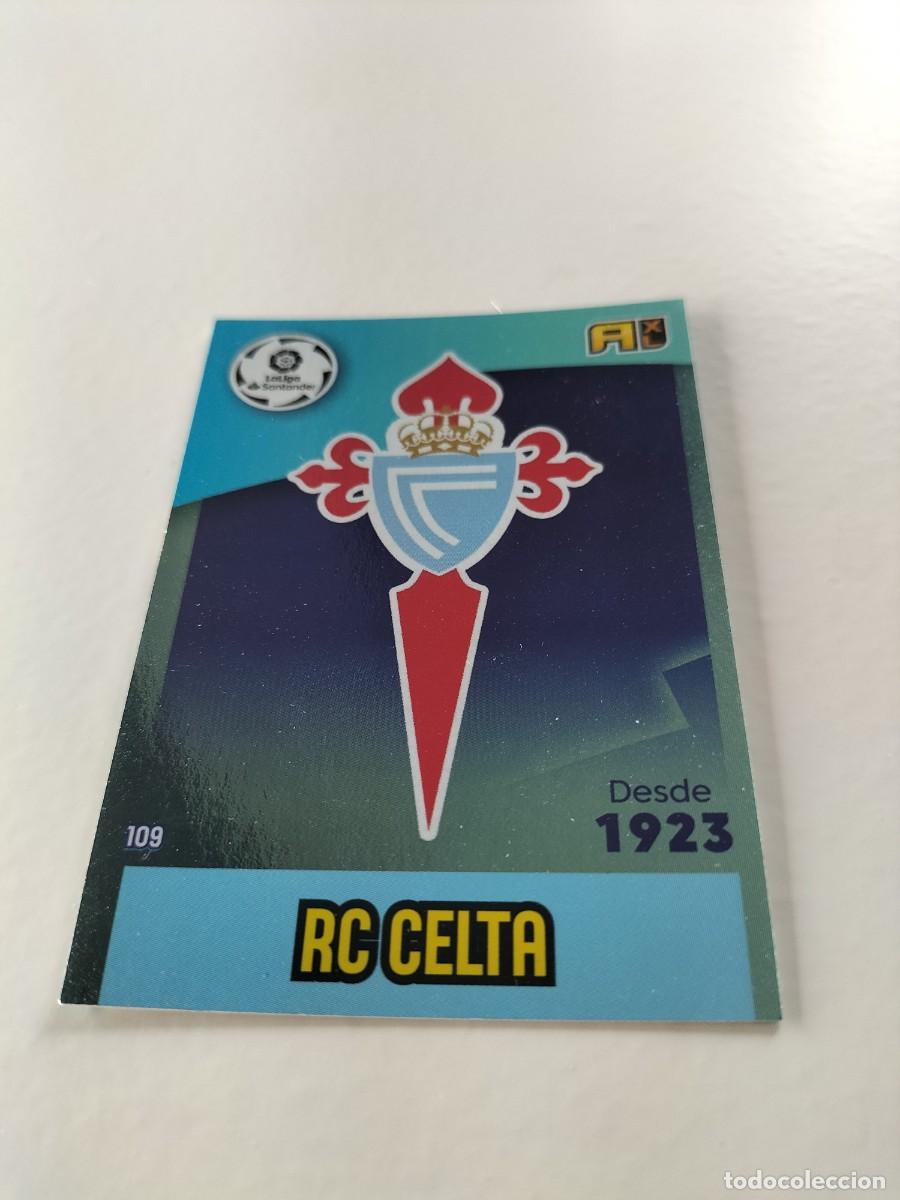 Cromos de f&uacute;tbol: 1 CROMO FICHA PANINI ADRENALYN TEMPORADA 20-21 2020-2021 R.C CELTA VIGO ESCUDO 109
