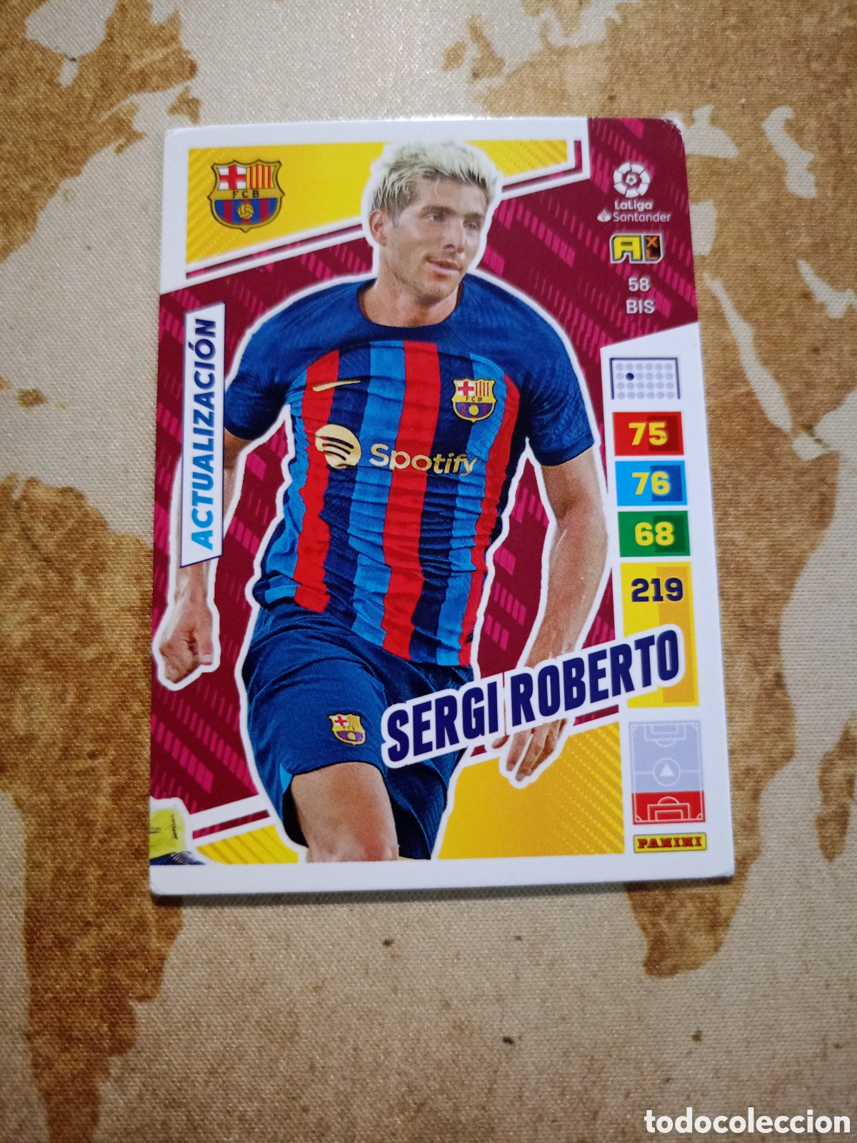 Fu&szlig;ball-Sticker: # Barcelona 58 bis SERGI ROBERTO Adrenalyn 2022-23
