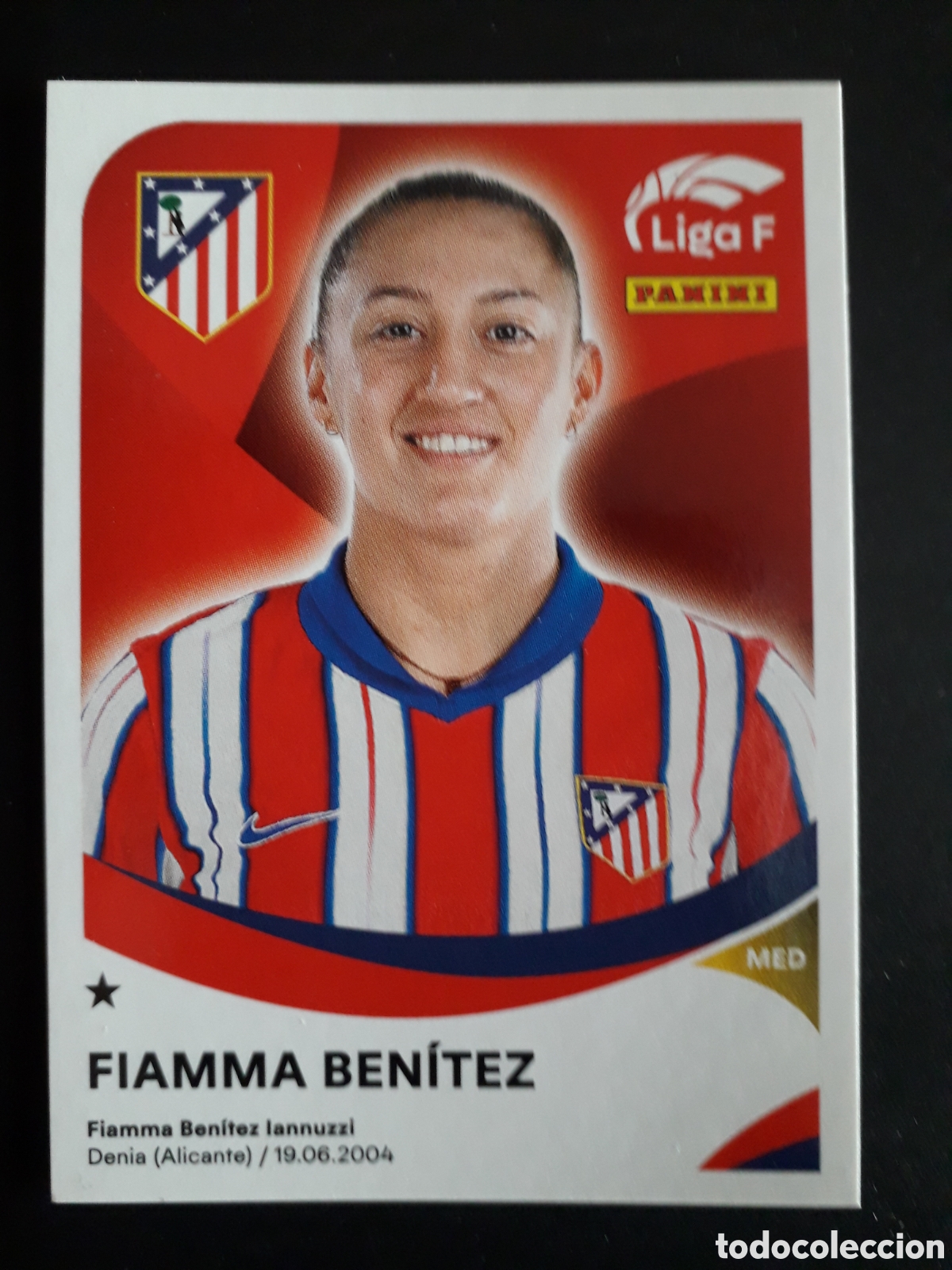 Cromos de f&uacute;tbol: FIAMMA BEN&Iacute;TEZ AT MADRID N&deg; 36 LIGA F FEMENINA 2024 2025 24 25 PANINI PEDIDO M&Iacute;NIMO 3&euro;