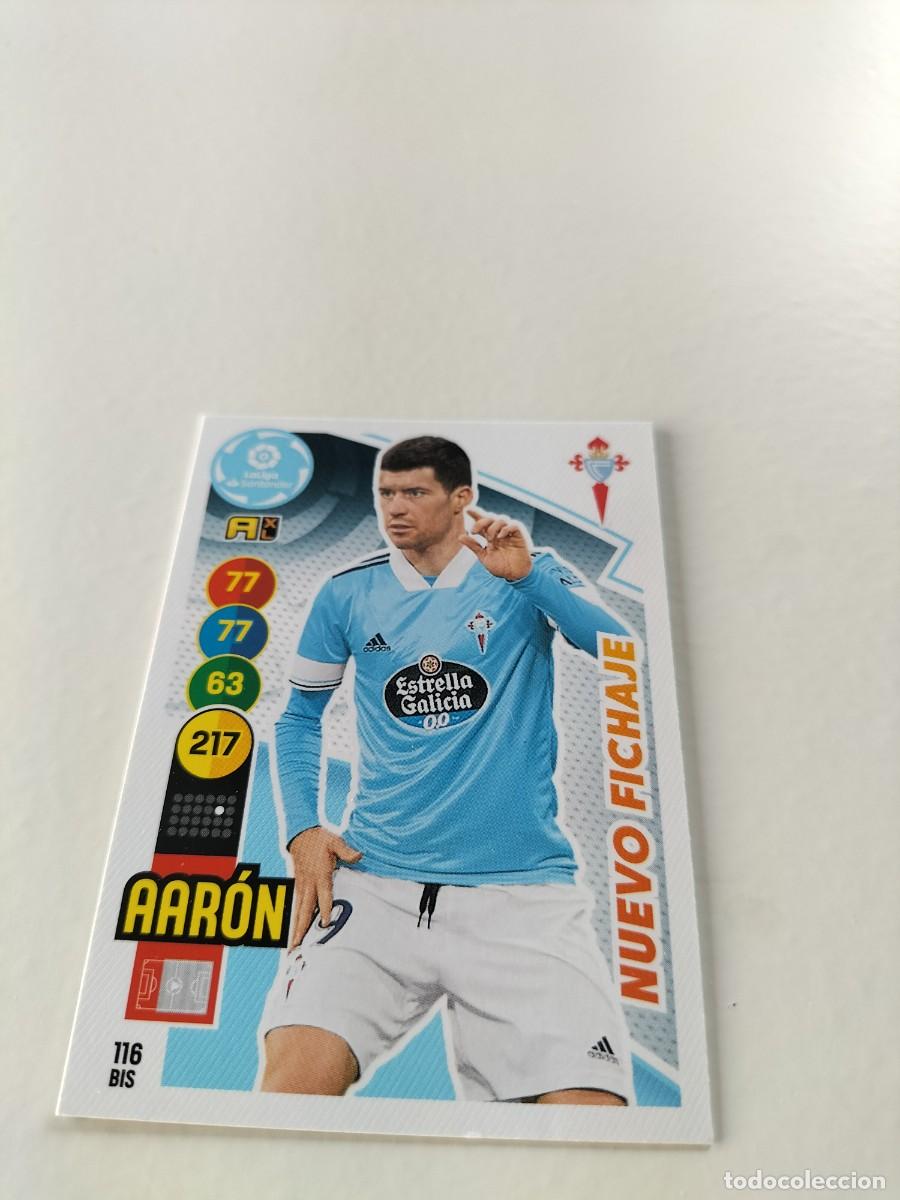 Cromos de f&uacute;tbol: 1 CROMO FICHA PANINI ADRENALYN TEMPORADA 20-21 2020-2021 R.C CELTA AARON 116 BIS NUEVO FICHAJE