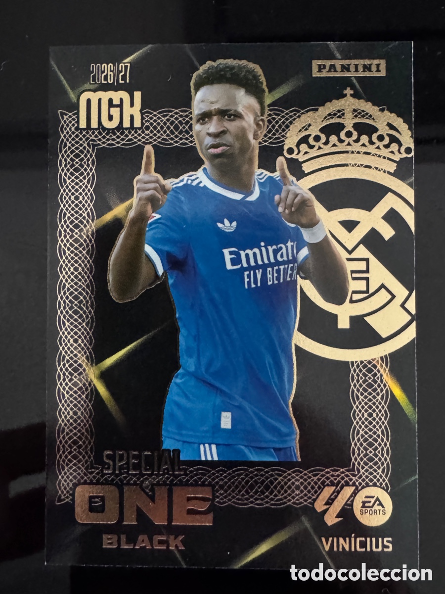 Cromos de f&uacute;tbol: Vinicius Special One Black Real Madrid Megacracks 2026/27
